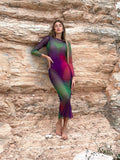 Abito in velo multicolor