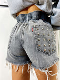 Short Levi’s Vintage con Borchie bagno grigio