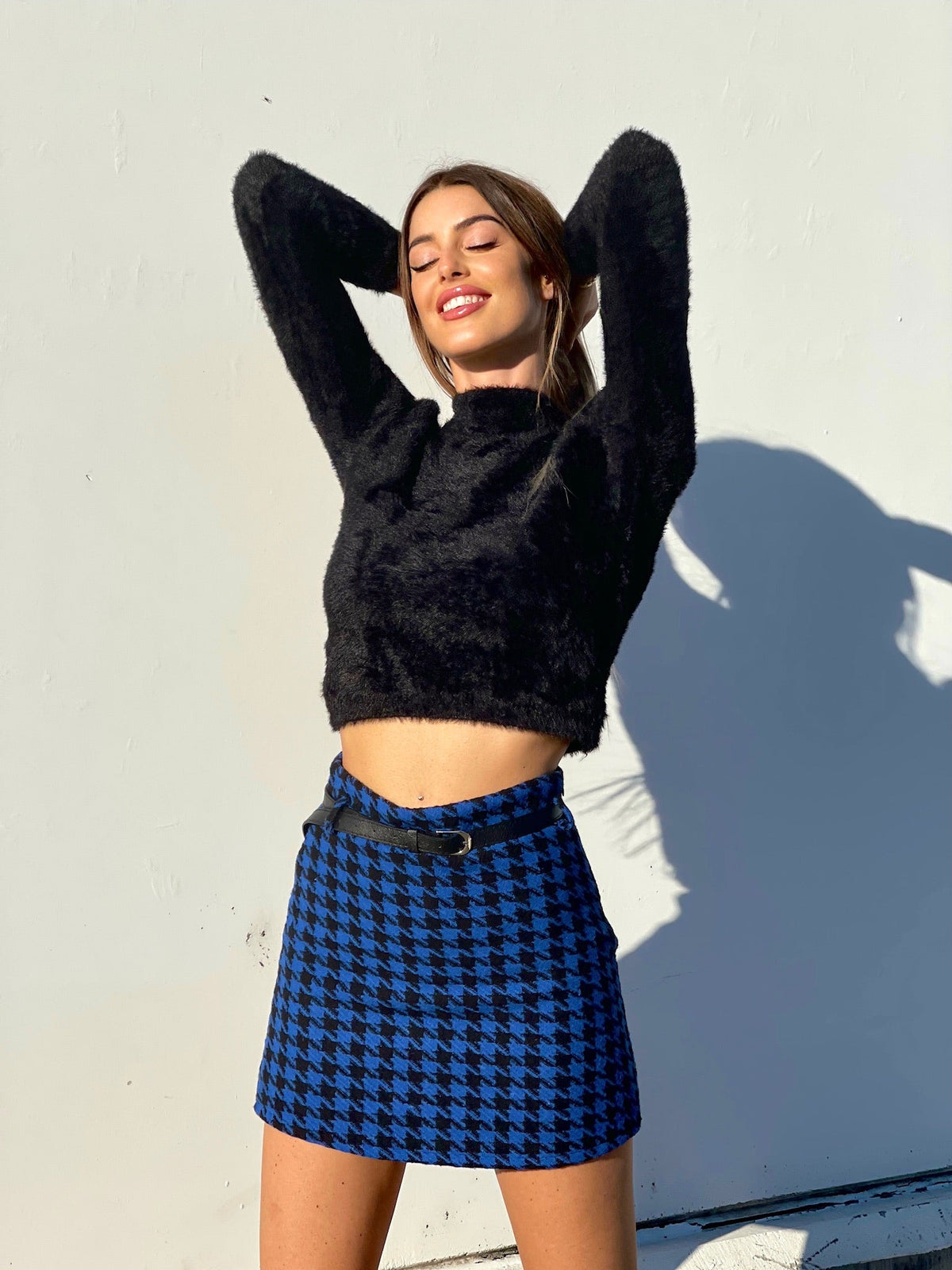 Gonna in tweed blue