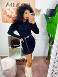 Abito in maglia Nero