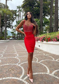 Gonna aderente rossa