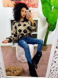 Maglione morbido maculato