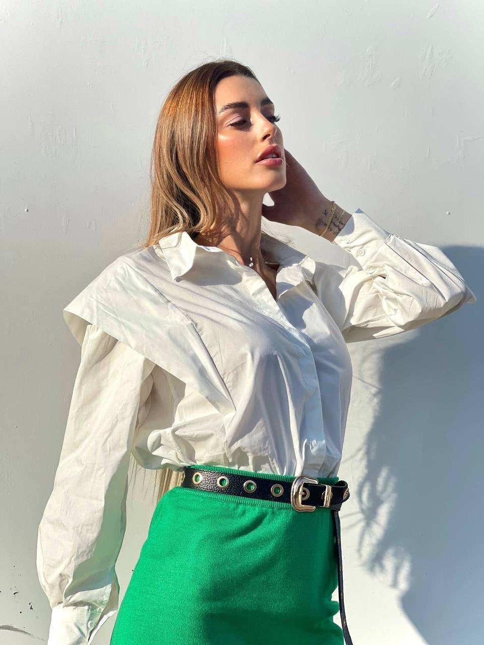 Camicia bianca con manica over
