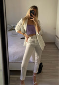 Completo giacca e pantalone bianco