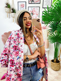 Giacca a fiori fuxia