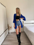Kimono blu plissè