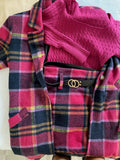 Gonna in tweed Fuxia nero