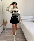 Maglione Amour bianco e nero