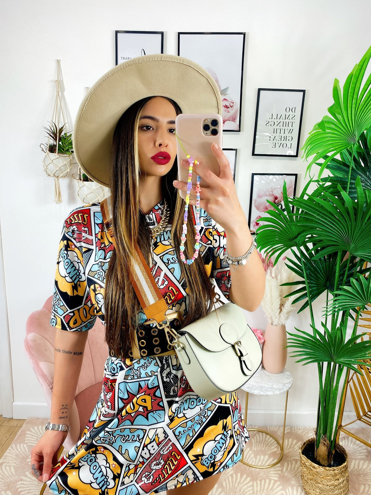 Maxi maglia Cartoon Bianca