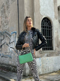 Borsa in pelle verde