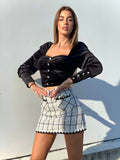 Gonna in tweed bianca