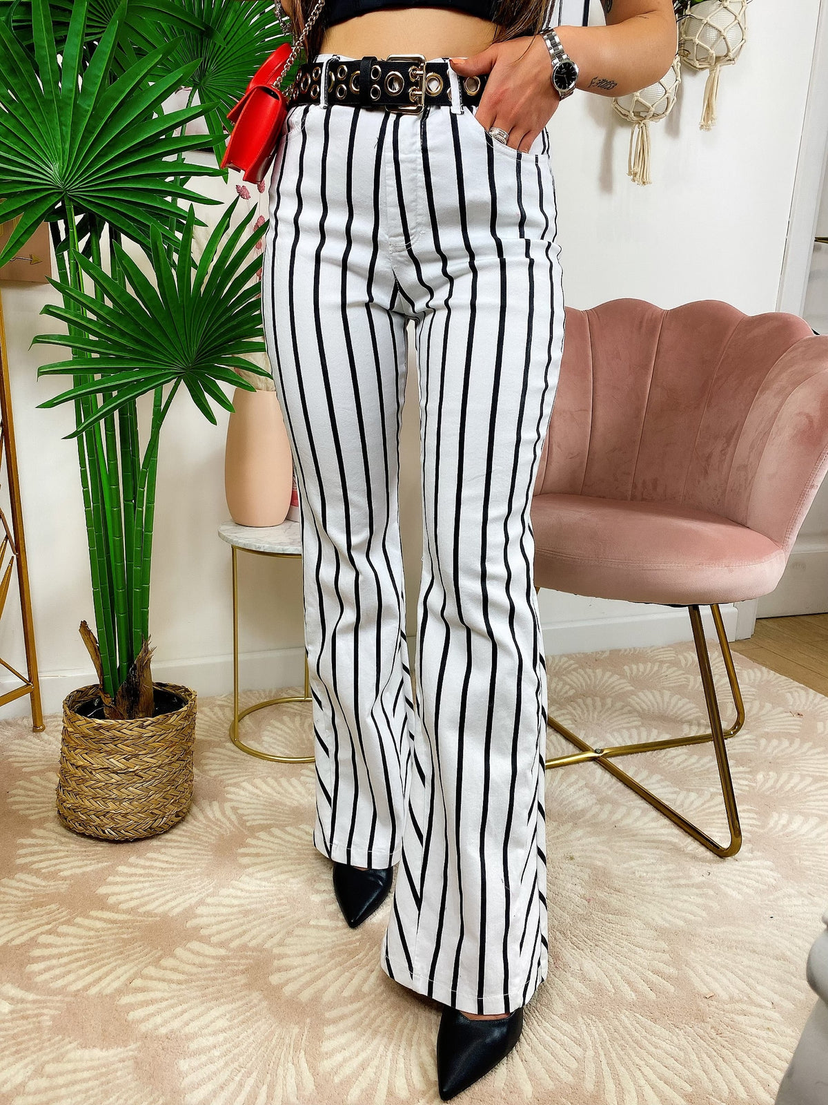 Pantalone a Righe a zampa