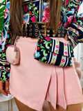 Short Rosa con marsupio