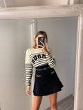 Maglione Amour bianco e nero