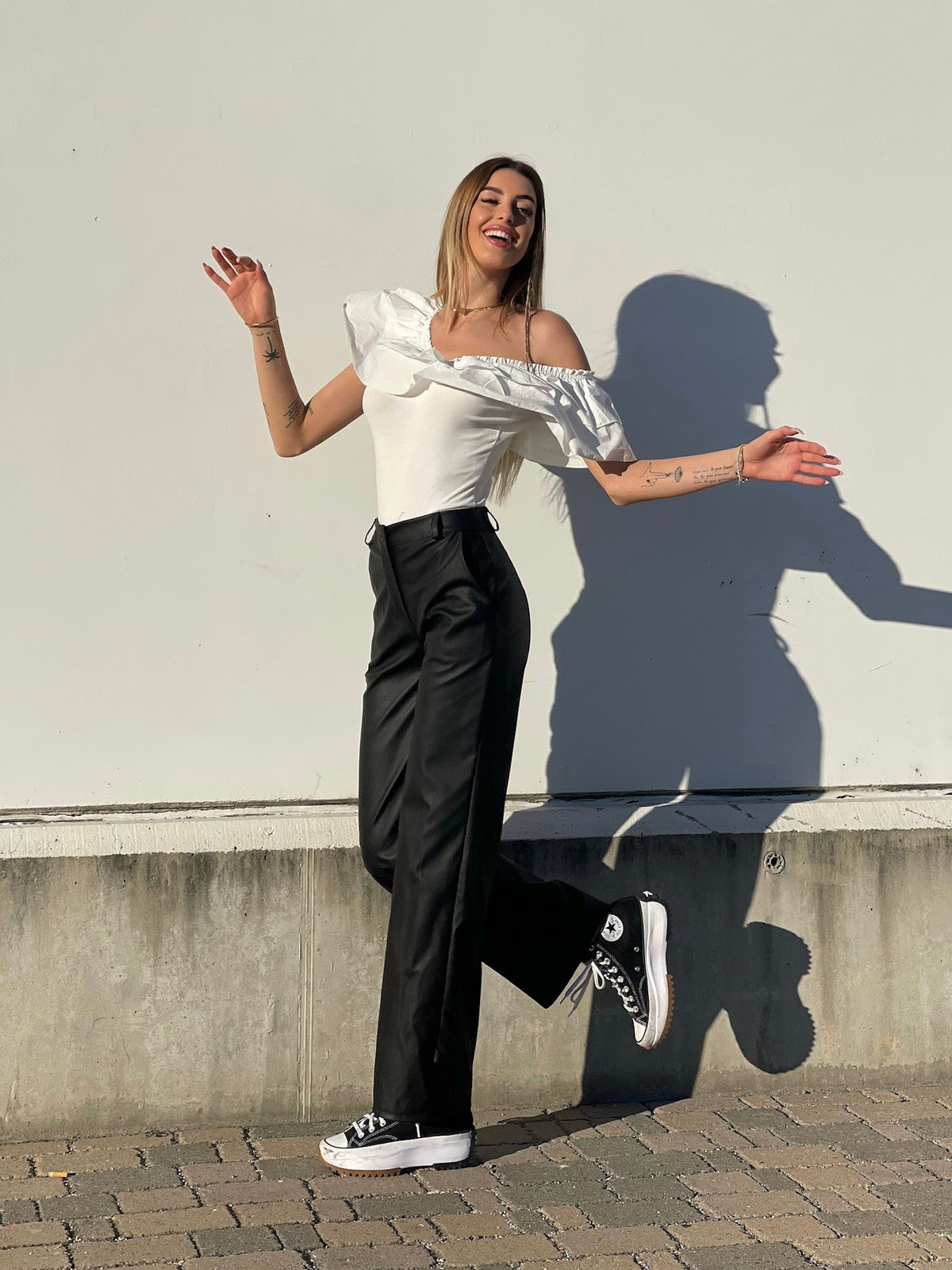 Pantalone in ecopelle