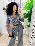 Completo pantalone e bluse  pied de poule