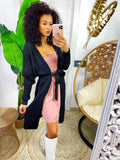Cardigan in lurex nero