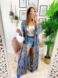 Kimono etnico base lilla