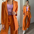 Completo oversize giacca e pantalone arancio
