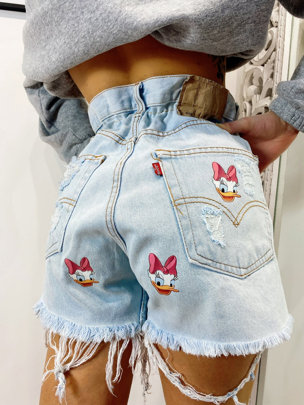 Short Levi’s Vintage con stampa Paperina bagno chiaro