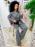 Completo pantalone e bluse  pied de poule
