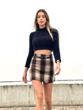 Gonna in tweed check brown