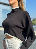 Pull nero rigo bianco