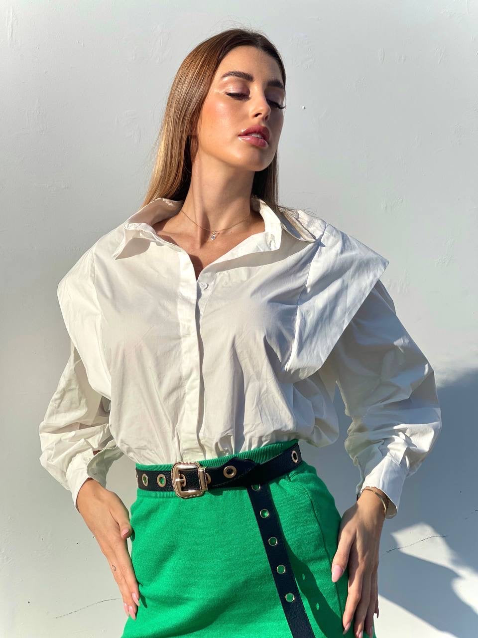 Camicia bianca con manica over