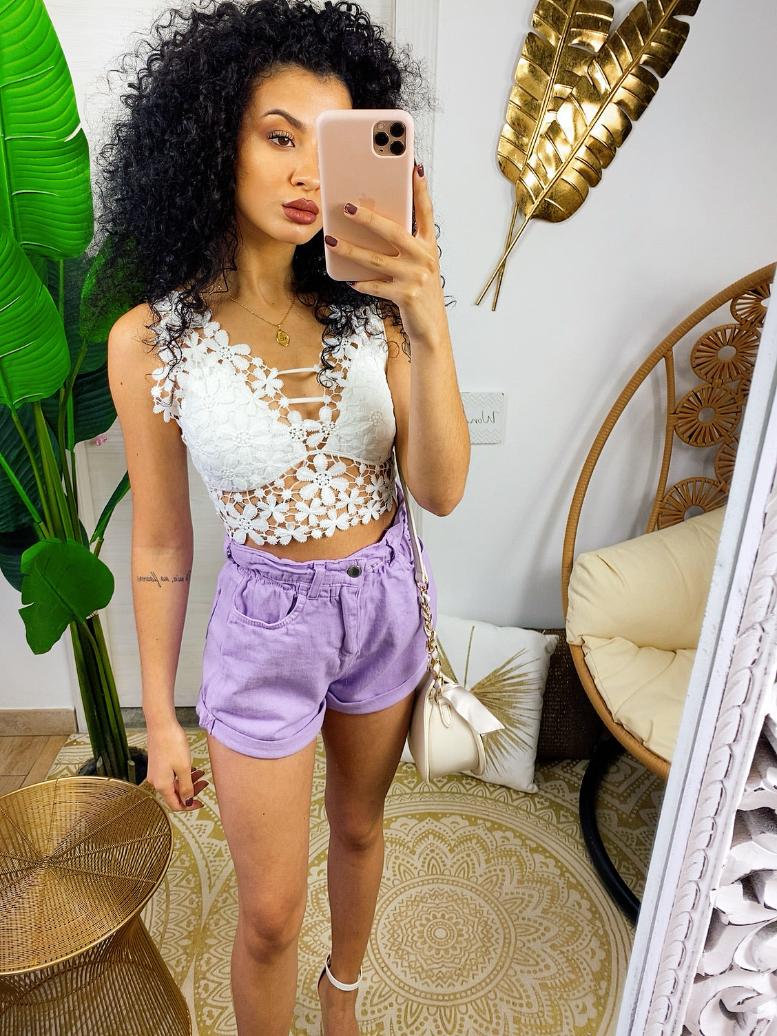 Short a caramella lilla