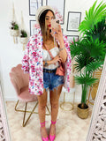 Giacca a fiori fuxia