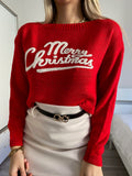 Maglione Merry Christmas rosso