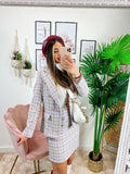 Completo in tweed Gonna e giacca lilla