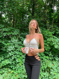 Top Crochet Bianco con frange