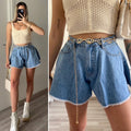 Short in jeans a farfalla