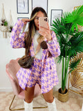Completo giacca e Short pied de poule Lilla
