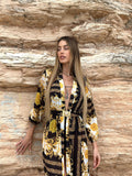 kimono nero gold con cintura