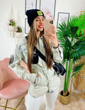 Giacca di jeans con dettagli e cintura