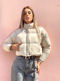 Piumino Crop beige