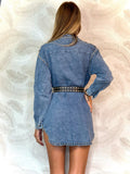 Abito in jeans con borchie