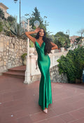 Abito a sirena verde smeraldo