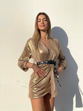 Abito glam night gold