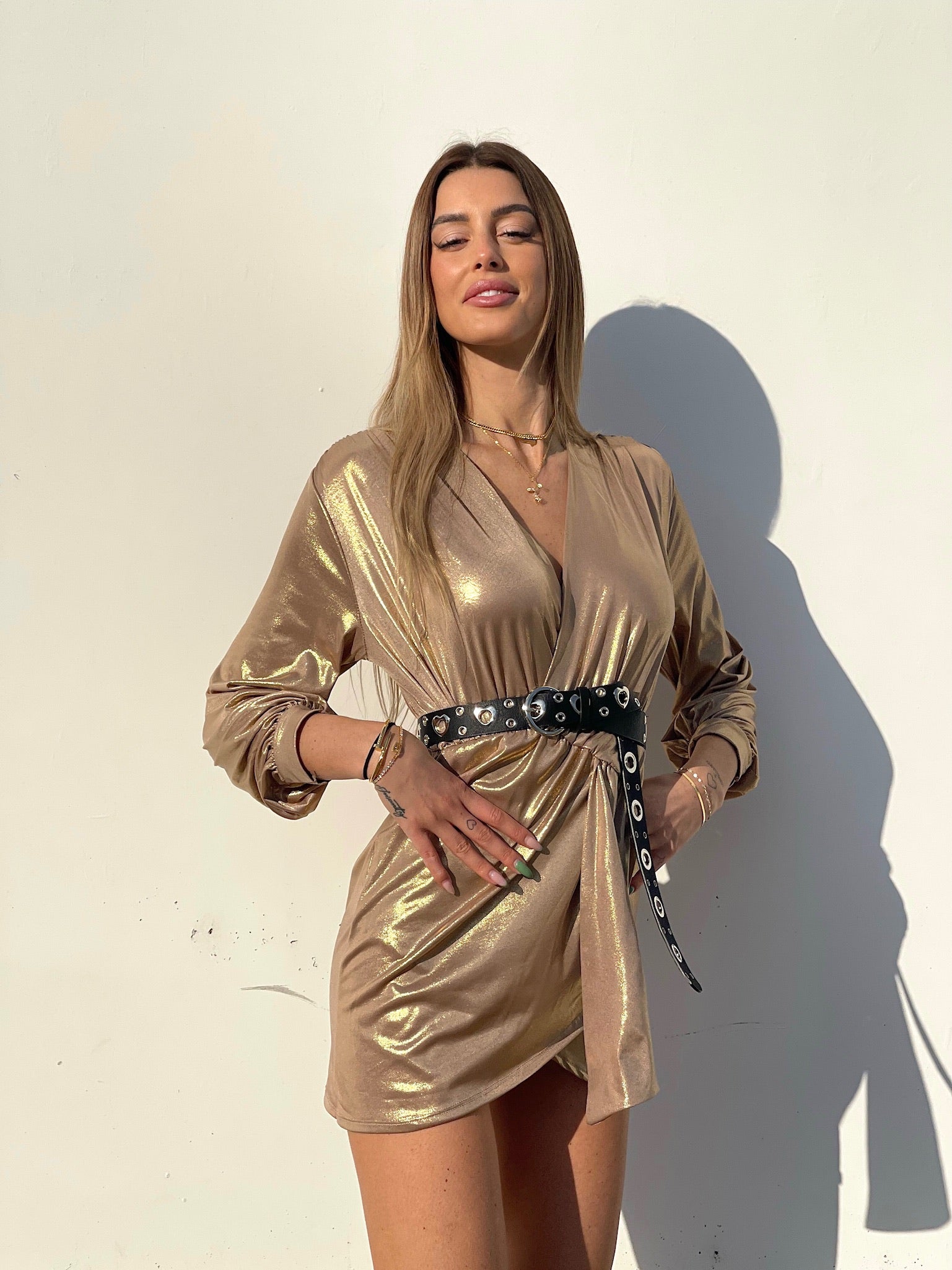 Abito glam night gold