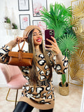 Maxi maglione morbidissimo con cuori Camel