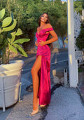 Abito per evento con spacco peonia