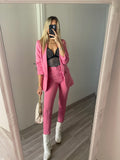 Completo giacca e pantalone Fuxia