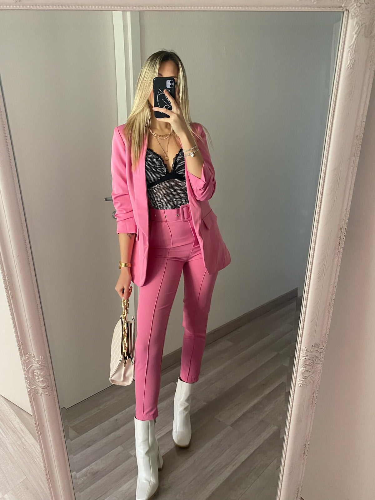 Completo giacca e pantalone Fuxia