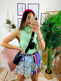 Short a fantasia Dettaglio Blu