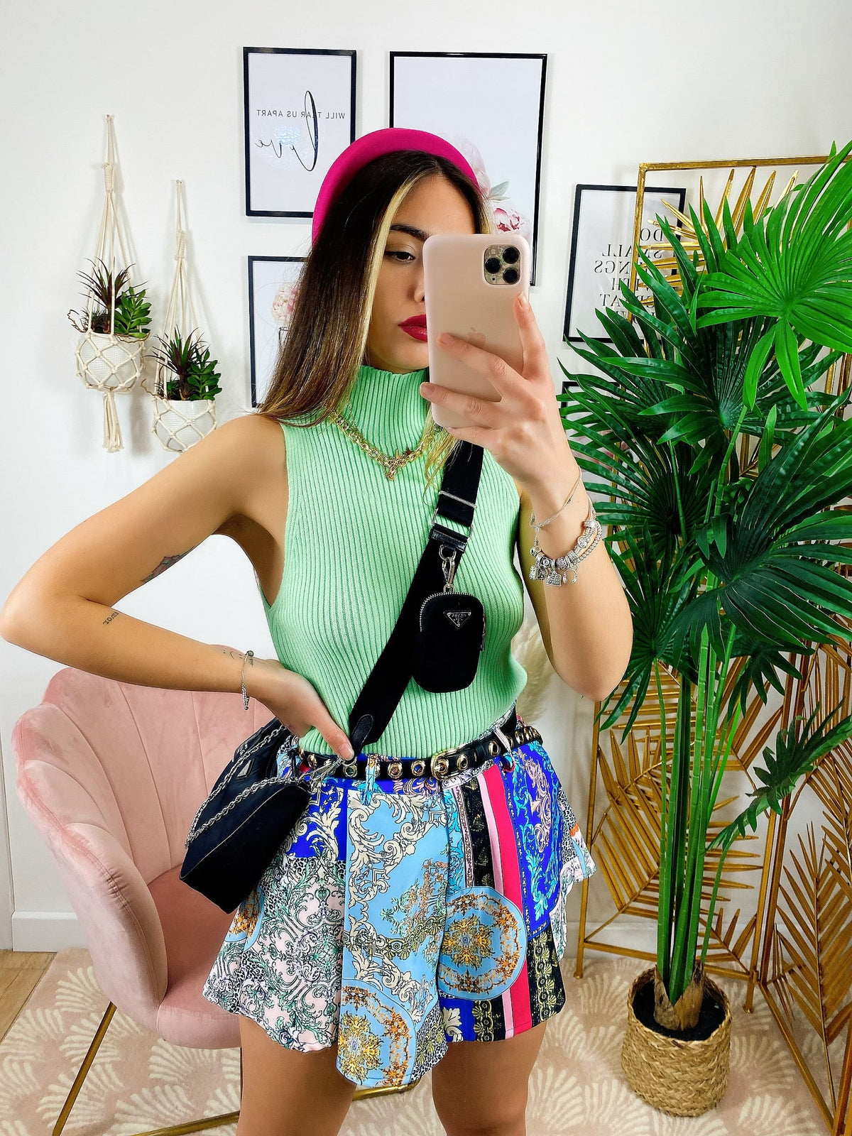 Short a fantasia Dettaglio Blu