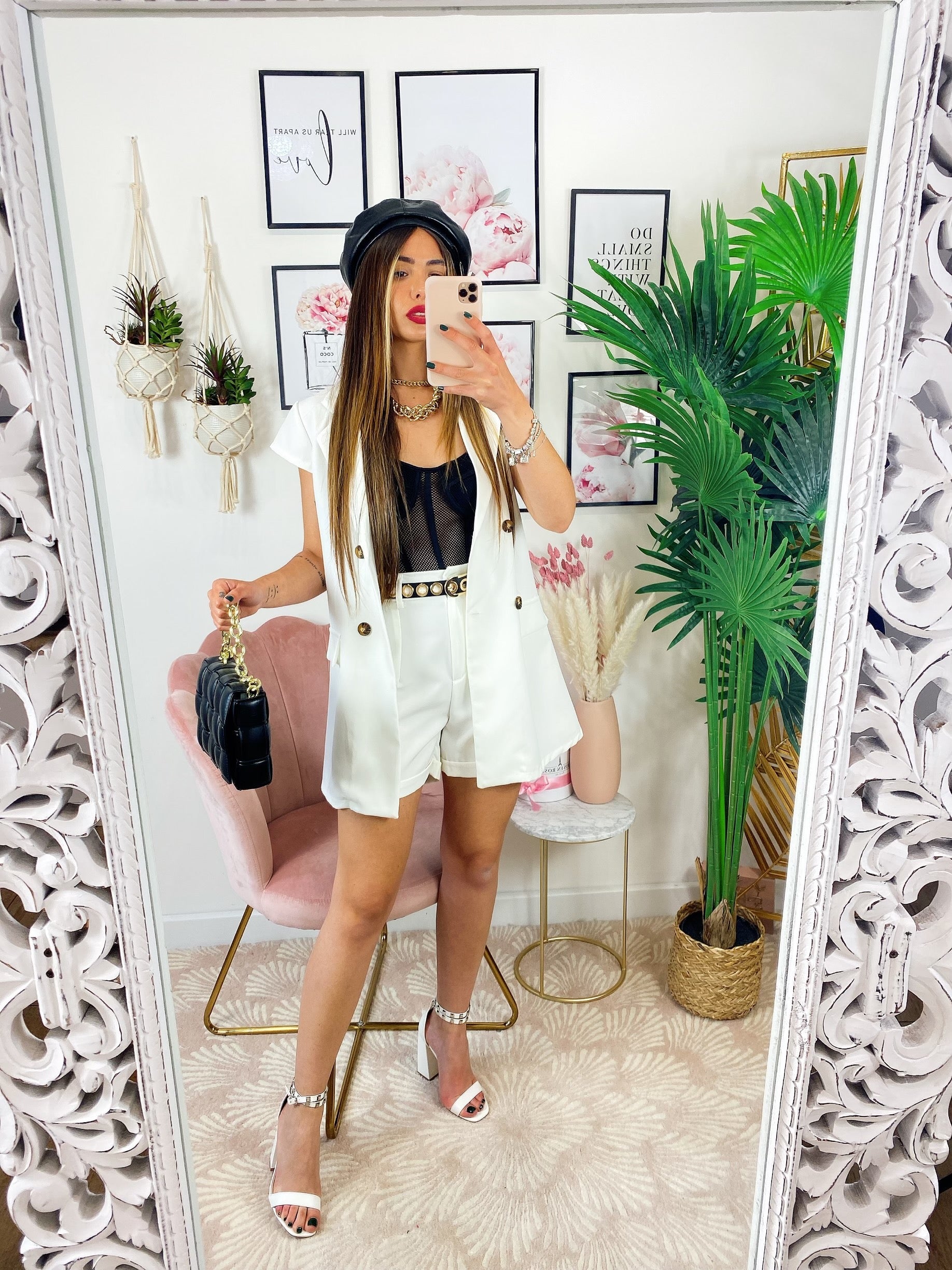 Completo Short e Smanicato Bianco