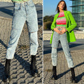 jeans ampio con strappi